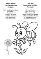 Aperçu - Apprentissages en autonomie - Petite abeille (comptine maternelle, CP) (FR- EN) - Page de couverture