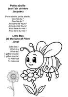 Aperçu - Apprentissages en autonomie - Petite abeille (comptine maternelle, CP) (FR- EN) - Page 2