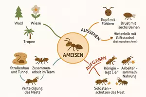 Vorschau - Arbeitsblätter - Arbeitsblatt zum Thema "Ameisen" + Onlineübung & MP3 + Mindmap + Infografik - Seite 3