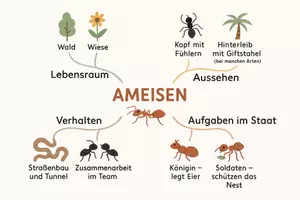 Vorschau - Arbeitsblätter - Arbeitsblatt zum Thema "Ameisen" + Onlineübung & MP3 + Mindmap + Infografik - Seite 2