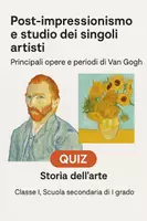anteprima - Quiz - Principali opere e periodi di Van Gogh - Pagina di copertina