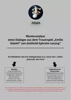 Vorschau - Arbeitsblätter - Emilia Galotti - Dialoganalyse der Szene I, 6 - Deckblatt