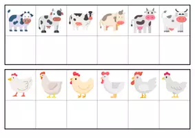 Aperçu - Apprentissages en autonomie - discrimination visuelle animaux de la ferme - Page 1