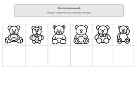 Aperçu - Apprentissages en autonomie - discrimination visuelle ours en peluche - Page de couverture