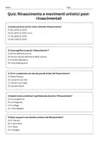 anteprima - Quiz - Mannerism: Between Renaissance and Baroque - Pagina 1