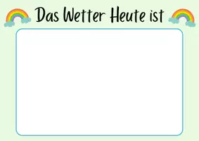 Vorschau - Präsentationen/Tafelbilder - Wetter und Temperatur Symbol Karten Tafelmaterial - Seite 1