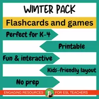 Vista previa - Hojas de trabajo - Winter Pack | Games, Flashcards, Worksheets | Activities for ESL kid - página 1