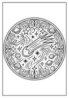 Vorschau - Mal- und Bastelvorlagen - Weltraum Mandalas - Seite 3