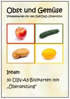 Vorschau - Bildkarten - Obst und Gemüse. Vokabelkarten für den DaF-/DaZ-Unterricht - Deckblatt