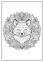 Vorschau - Mal- und Bastelvorlagen - Herbstliche Mandalas von Tieren – 20 kreative Vorlagen z.B. Fuchs, Hirsch, Eule, Igel, Eichhörnchen – zum ausmalen, dekorieren und als liebevolles Geschenk für Zuhause (Konzentration, Freiarbeit, Differenzierung) - Seite 1