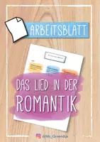 Vorschau - Arbeitsblätter - AB Das Lied in der Romantik (Merkmale sammeln) - Deckblatt