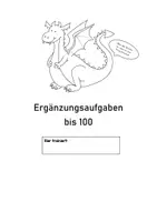 Vorschau - Arbeitsblätter - Ergänzungsaufgaben bis 100 - Seite 1