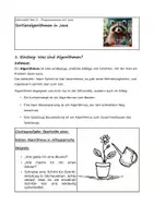 Vorschau - Arbeitsblätter - Sortieralgorithmen in Java - Deckblatt