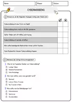 Vorschau - Arbeitsblätter - Cybermobbing Medien Lesetext mit Richtig Falsch Multiple Choice und Offenen Fragen - Seite 2
