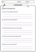 Vorschau - Arbeitsblätter - Cybermobbing Medien Lesetext mit Richtig Falsch Multiple Choice und Offenen Fragen - Seite 3