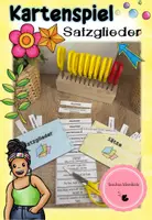 Vorschau - Mal- und Bastelvorlagen - Kartenspiel zu den Satzgliedern - Deckblatt