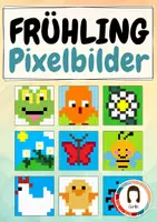 Vorschau - Arbeitsblätter - Pixelbilder: Frühling - Pixel-Art und Informatik - Deckblatt