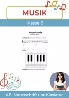 Vorschau - Arbeitsblätter - Arbeitsblatt (6): Notenschrift und Klaviatur - Deckblatt