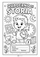 anteprima - Materiale per pittura e bricolage - Copertine per quaderni di storia per tutte le classi - Pagina di copertina