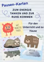 Vorschau - Stationenlernen - Pausenkarten für mehr Ruhe & Balance - Deckblatt