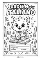 anteprima - Materiale per pittura e bricolage - Copertine per quaderni di italiano per tutte le classi - Pagina di copertina