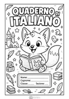 anteprima - Materiale per pittura e bricolage - Copertine per quaderni di italiano per tutte le classi - Pagina 1