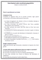 anteprima - Esercizi - Raccolta di materiali: Sistemi di coordinate geografiche - Pagina 1