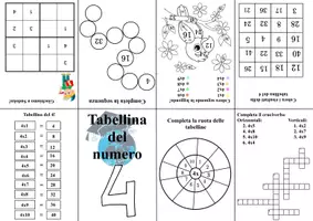 anteprima - Esercizi - La tabellina del 4- mini quaderno operativo - Pagina di copertina