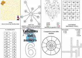 anteprima - Esercizi - La Tabellina del 6- mini quaderno operativo - Pagina di copertina