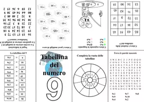anteprima - Esercizi - La Tabellina del 9- mini quaderno operativo - Pagina di copertina