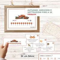 anteprima - Materiale di supporto/inclusione - Autunno Addizioni e sottrazioni fino a 10 Problemi - Pagina di copertina