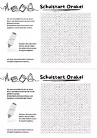 Vorschau - Arbeitsblätter - Schulstart Orakel für den Schulanfang - Deckblatt