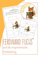 Vorschau - Arbeitsblätter - Ferdinand Fuchs und die ergonomische Sitzhaltung - Deckblatt
