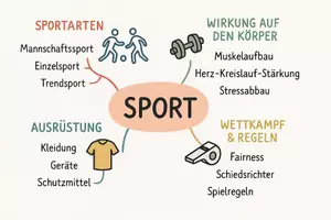Vorschau - Arbeitsblätter - Arbeitsblatt "Sport" + Onlineübung & MP3 + Mindmap + Infografik - Seite 3