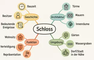 Vorschau - Arbeitsblätter - Arbeitsblätter zum Thema "Schloss" (Lückentext, Hörverstehen) + Lösung & MP3 + Mindmap - Seite 3