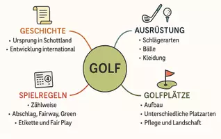 Vorschau - Arbeitsblätter - Arbeitsblätter zum Thema "Golf" + Lösung & MP3 + Mindmap - Seite 1