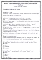 anteprima - Esercizi - Raccolta di materiali di italiano: Analisi grammaticale - Pagina 1