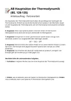 Vorschau - Arbeitsblätter - AB Hauptsätze Thermodynamik - Deckblatt