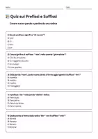 anteprima - Quiz - Prefissi e suffissi: creare nuove parole - Pagina 1