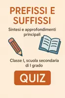 anteprima - Quiz - Prefissi e suffissi: creare nuove parole - Pagina di copertina