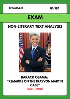 Vorschau - Arbeitsblätter - Englisch Klausur: Barack Obama – “Remarks on Trayvon Martin” - Speech analysis - Deckblatt