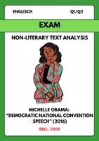 Vorschau - Arbeitsblätter - Englisch Klausur: Michelle Obama – „Democratic National Convention Speech“ (2016, Analysis, Outline & Comment) - Deckblatt