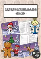 Vorschau - Arbeitsblätter - Lesespaziergang Klasse 1 + 2 – Weihnachten (Lesetraining) - Deckblatt