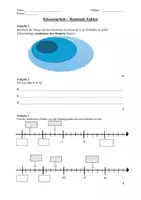 Vorschau - Arbeitsblätter - Klassenarbeit Rationale Zahlen - Deckblatt