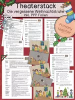 Vorschau - Arbeitsblätter - Theaterstück: Die vergessene Weihnachtstruhe - Deckblatt