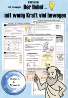 Vorschau - Arbeitsblätter - PHYSIK - Der Hebel – mit wenig Kraft viel bewegen (Hebelkraft) (Kräfte und Maschinen / Mechanik) - Deckblatt