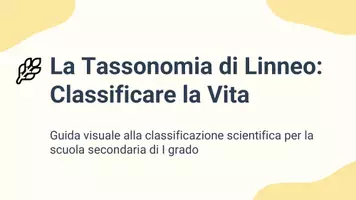 anteprima - Presentazioni / Lavagne - Sistema di classificazione scientifica (la tassonomia di Linneo) - Pagina 1