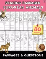 Vorschau - Arbeitsblätter - European Animals Reading Passages with Questions - Deckblatt