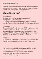 Vorschau - Spiele - Lesespiel hobbies Englisch - Seite 1