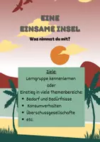 Vorschau - Arbeitsblätter - Was würdest du auf eine einsame Insel mitnehmen? - Seite 1